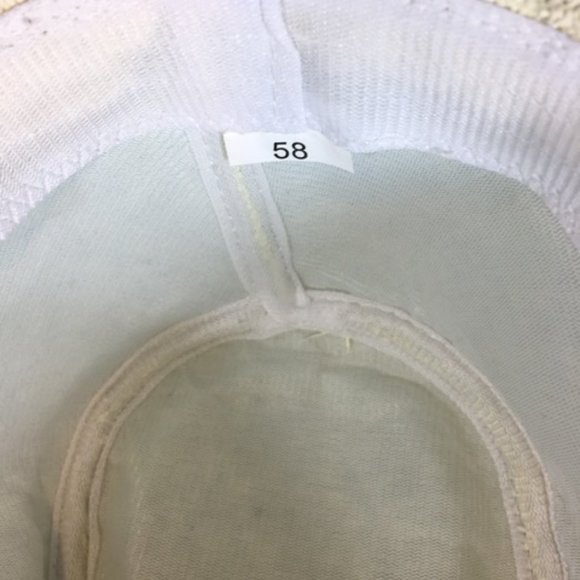Classic South American Panama Hat Off White Natural Straw w/Brown Leather Trim